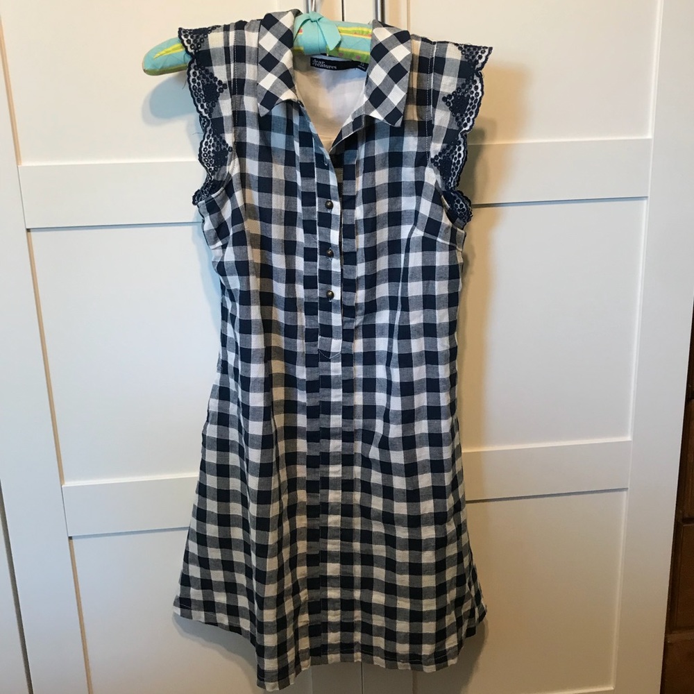 Anthropologie plaid checkered dress with pockets!